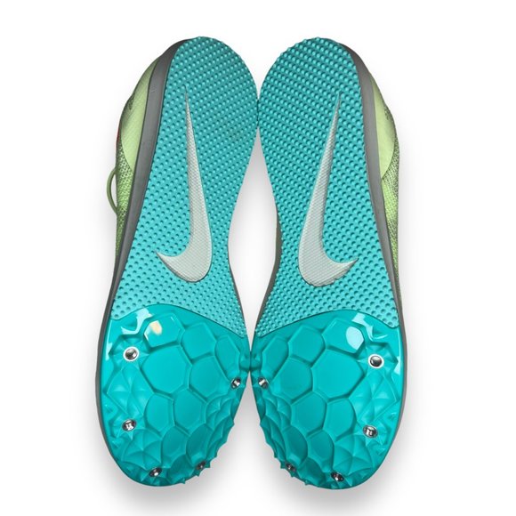 Nike Zoom Rival D Track Racing Spikes Barely Volt Green 907566-700 Men size 11.5 - Picture 7 of 8